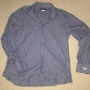 Dolce and Gabana striped men’s dress button up